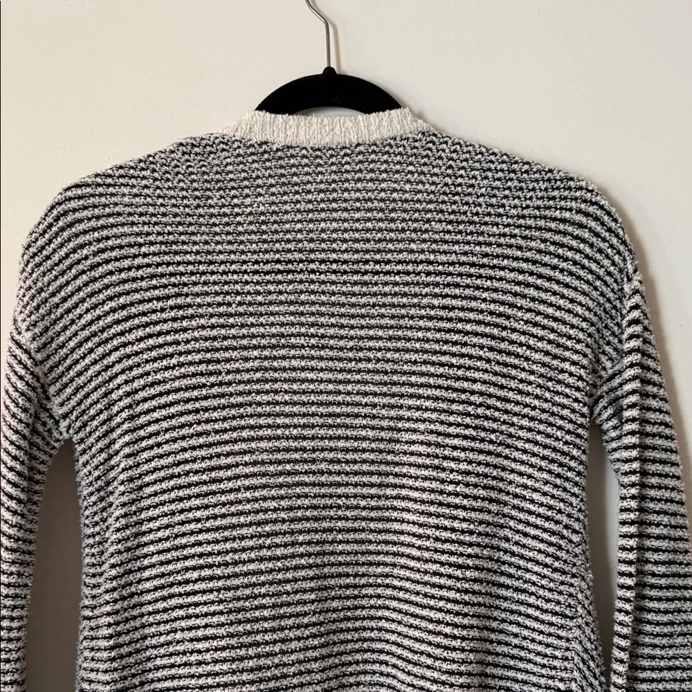 Eileen Fisher‎ Black and White Striped Cardigan 100% Organic Cotton